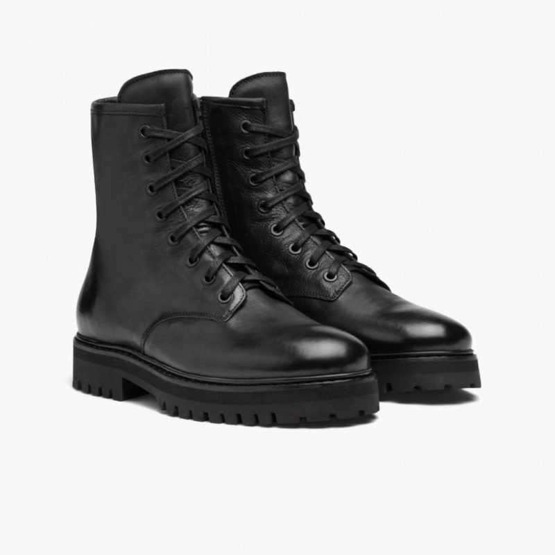 Thursday Boots Combat Schnürstiefel Damen Schwarz | Österreich-63021LXJE