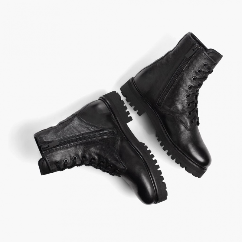 Thursday Boots Combat Schnürstiefel Damen Schwarz | Österreich-63021LXJE
