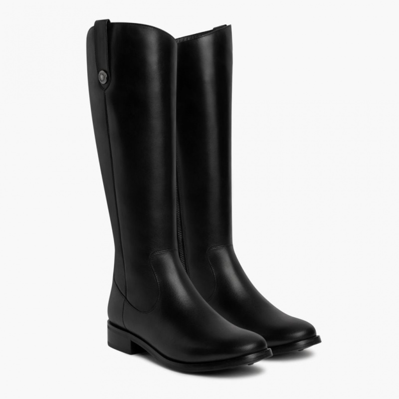 Thursday Boots Crown Zip Reitstiefel Damen Schwarz | Österreich-27958CLUP