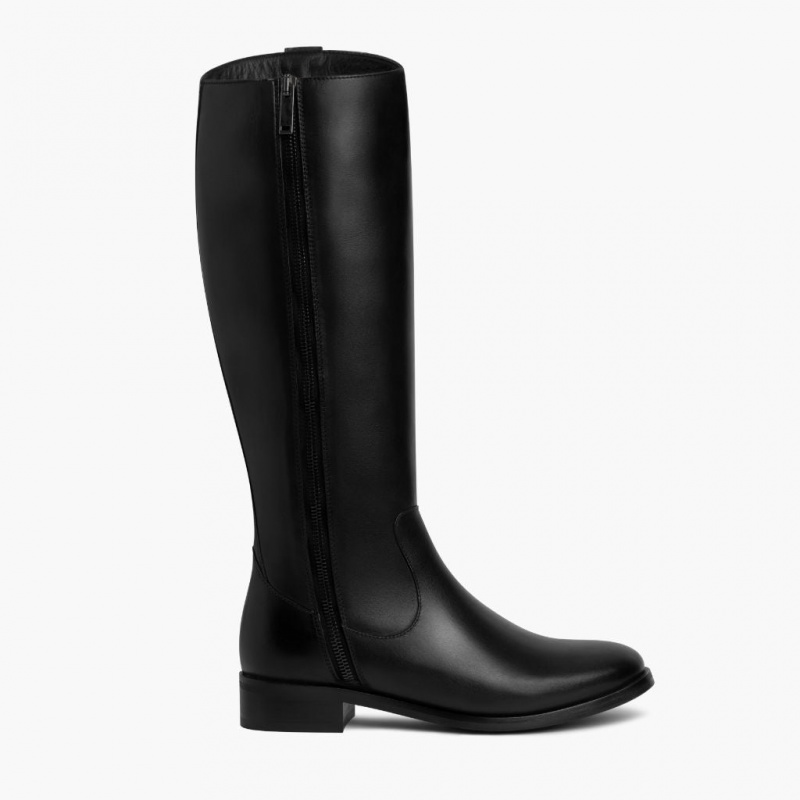 Thursday Boots Crown Zip Reitstiefel Damen Schwarz | Österreich-27958CLUP