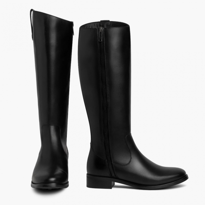 Thursday Boots Crown Zip Reitstiefel Damen Schwarz | Österreich-27958CLUP