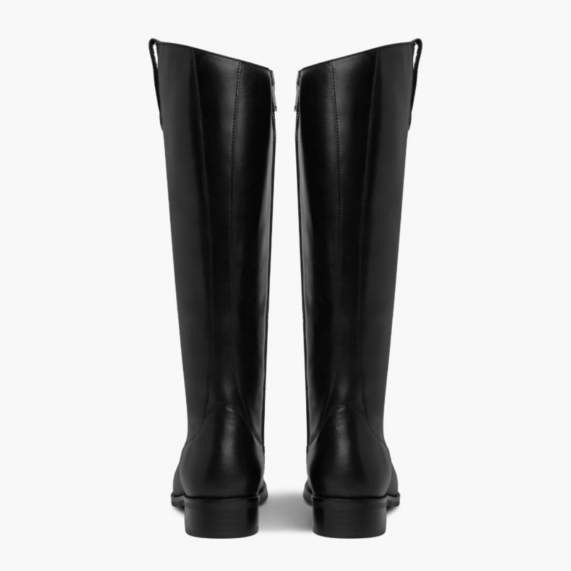 Thursday Boots Crown Zip Reitstiefel Damen Schwarz | Österreich-27958CLUP