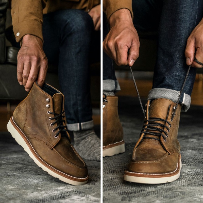 Thursday Boots Diplomat Moc Kappe Schnürstiefel Herren Braun | Österreich-98140GVPF
