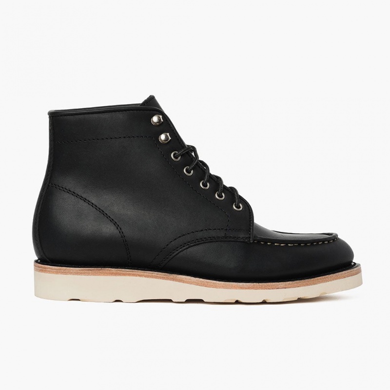 Thursday Boots Diplomat Moc Kappe Schnürstiefel Herren Schwarz | Österreich-74206VERW