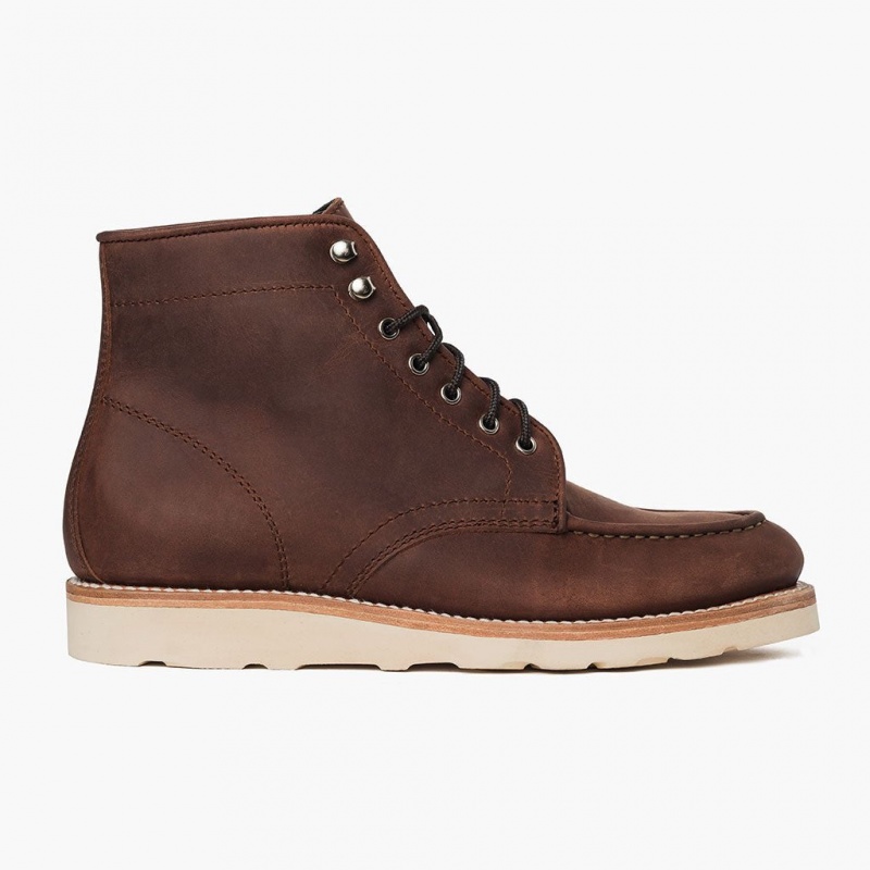 Thursday Boots Diplomat Moc Kappe Schnürstiefel Herren Braun | Österreich-36859OLVA