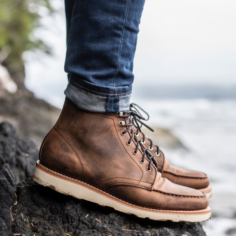 Thursday Boots Diplomat Moc Kappe Schnürstiefel Herren Braun | Österreich-36859OLVA