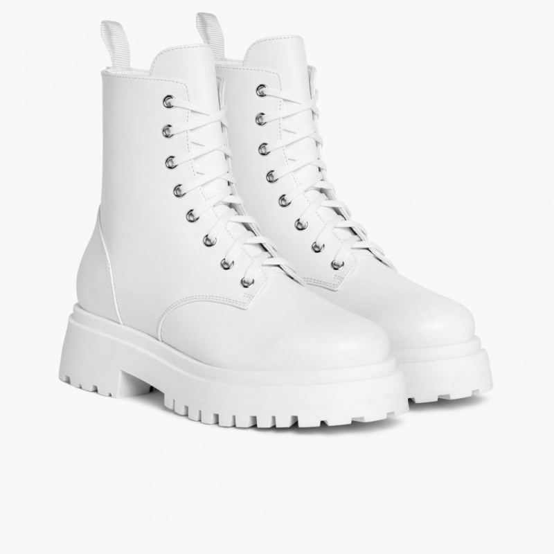 Thursday Boots Dolce Zip Schnürstiefel Damen Weiß | Österreich-35076WSDQ