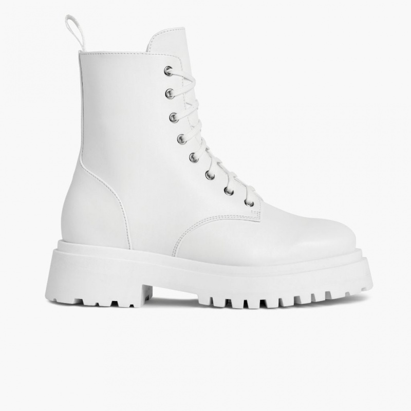 Thursday Boots Dolce Zip Schnürstiefel Damen Weiß | Österreich-35076WSDQ