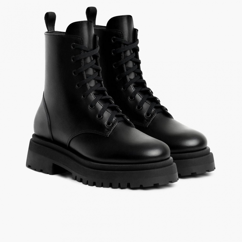 Thursday Boots Dolce Zip Schnürstiefel Damen Schwarz | Österreich-69045VERN
