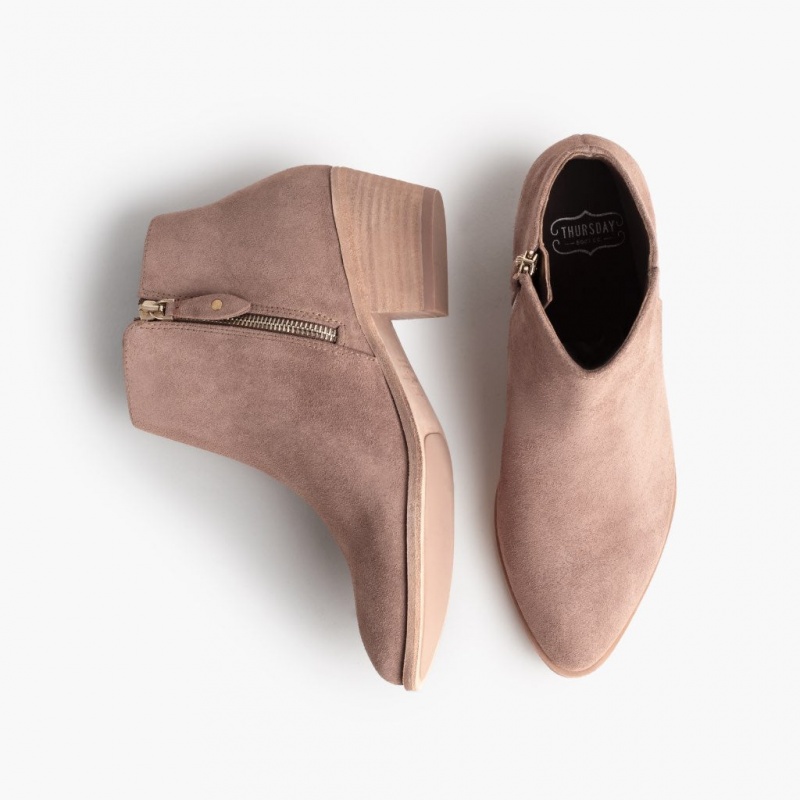 Thursday Boots Downtown Stiefeletten Damen Rosa Braun | Österreich-02894QJPK