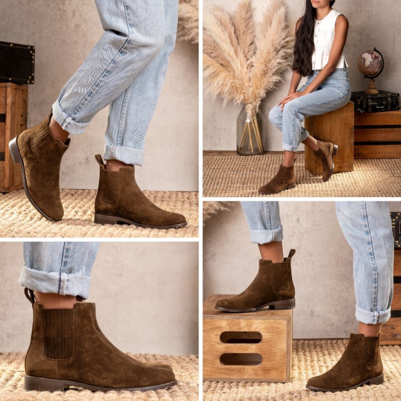 Thursday Boots Dreamer Chelsea Stiefel Damen Dunkelbraun | Österreich-74319MRAH