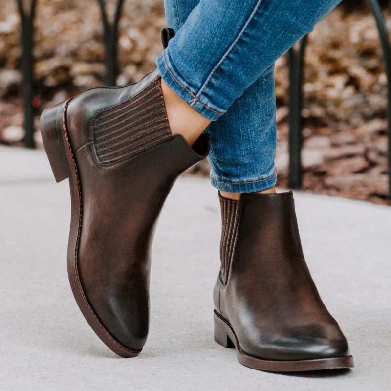 Thursday Boots Dreamer Chelsea Stiefel Damen Dunkelbraun | Österreich-74361CDKB