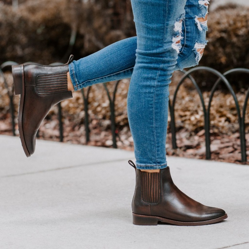 Thursday Boots Dreamer Chelsea Stiefel Damen Dunkelbraun | Österreich-74361CDKB