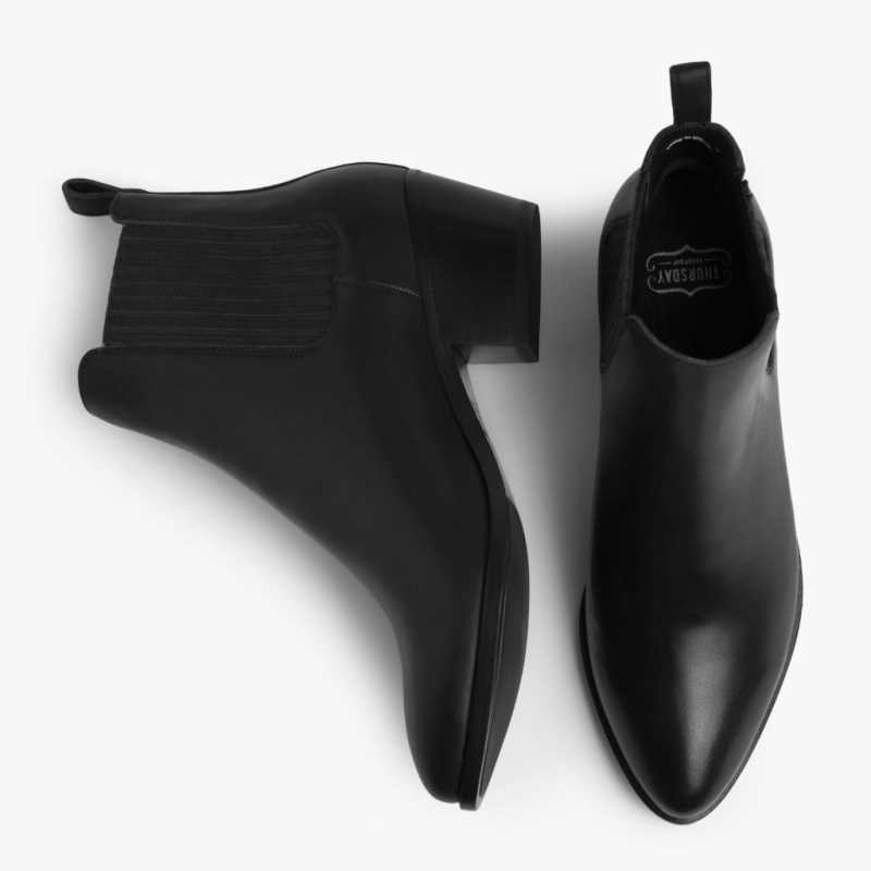 Thursday Boots Dreamer Comfortable 2 Heel Stiefeletten Damen Schwarz | Österreich-03895TDPF