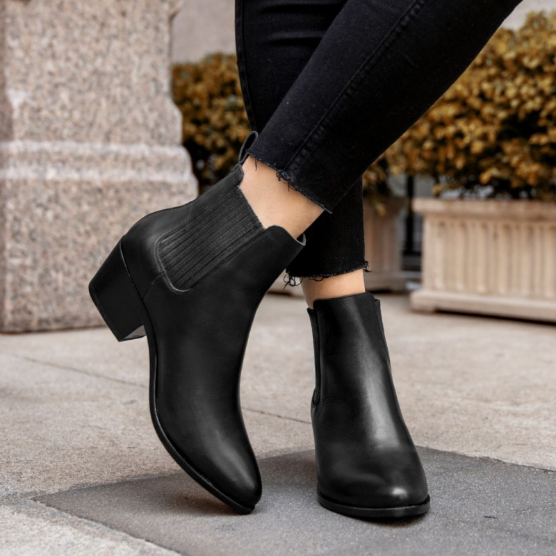 Thursday Boots Dreamer Comfortable 2 Heel Stiefeletten Damen Schwarz | Österreich-03895TDPF