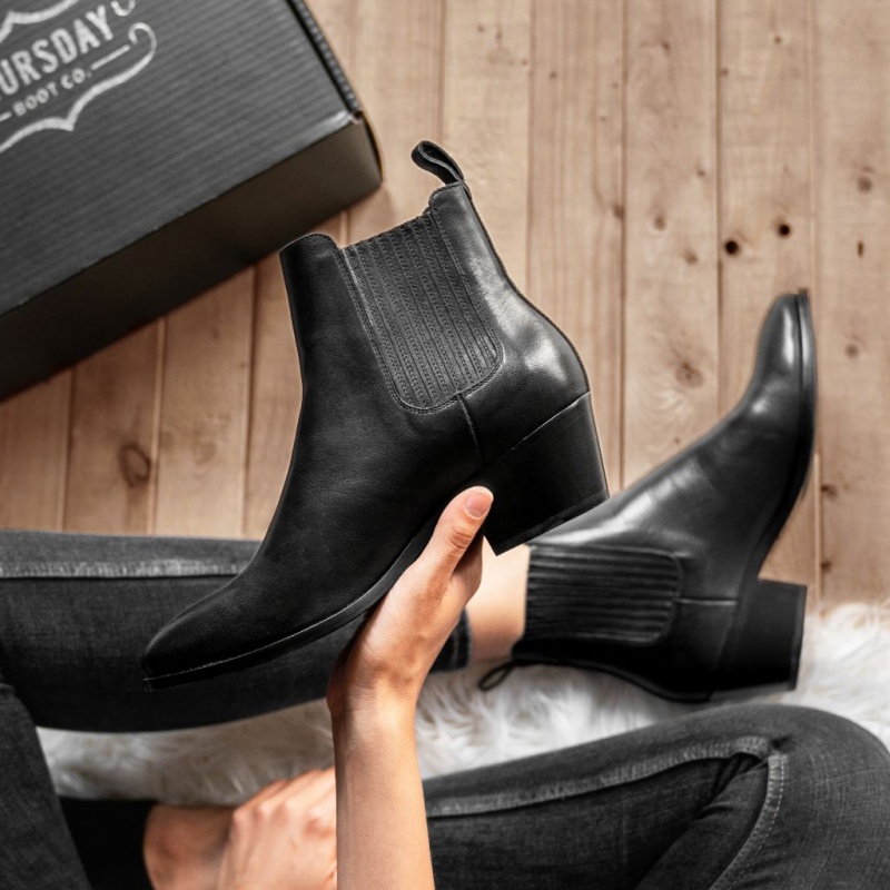 Thursday Boots Dreamer Comfortable 2 Heel Stiefeletten Damen Schwarz | Österreich-03895TDPF
