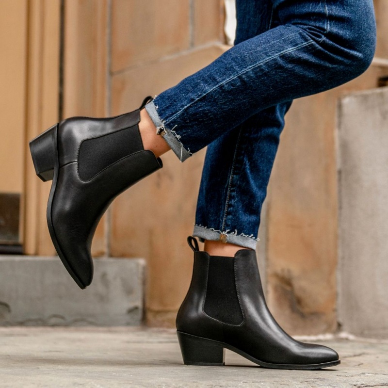 Thursday Boots Duchess 2 Heel Stiefeletten Damen Schwarz | Österreich-02963TLPC