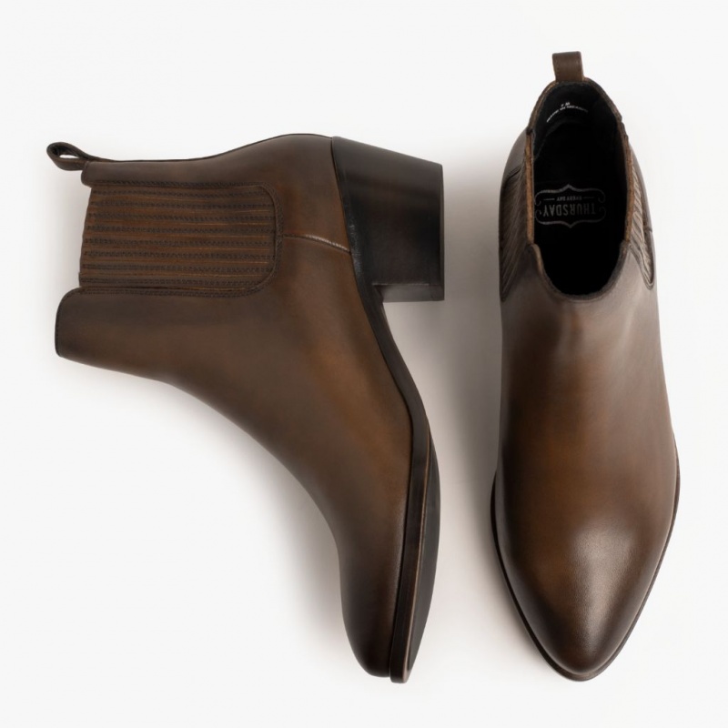 Thursday Boots Duchess 2 Heel Stiefeletten Damen Dunkelbraun | Österreich-54260WKYU