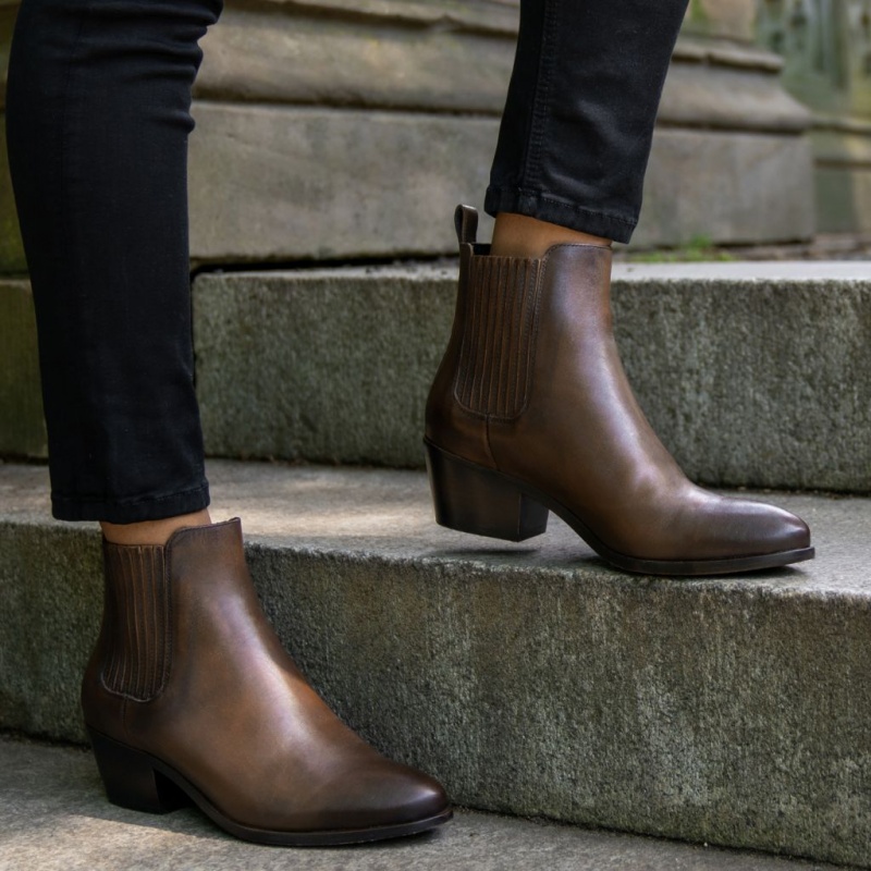 Thursday Boots Duchess 2 Heel Stiefeletten Damen Dunkelbraun | Österreich-54260WKYU
