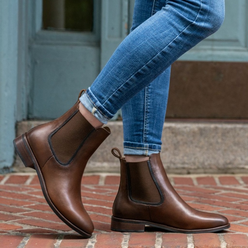 Thursday Boots Duchess Chelsea Stiefel Damen Dunkelbraun | Österreich-43657EKVY