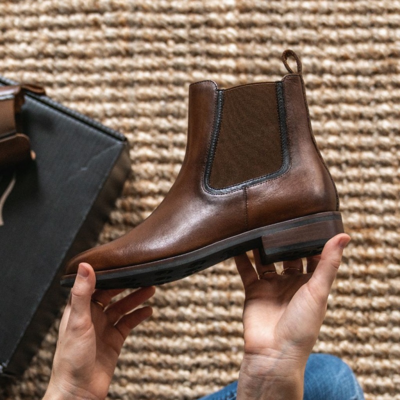 Thursday Boots Duchess Chelsea Stiefel Damen Dunkelbraun | Österreich-43657EKVY
