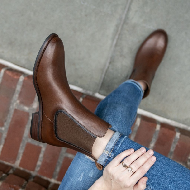 Thursday Boots Duchess Chelsea Stiefel Damen Dunkelbraun | Österreich-43657EKVY