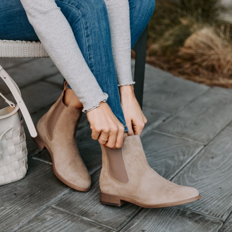 Thursday Boots Duchess Chelsea Stiefel Damen Taupe | Österreich-41683FKSO
