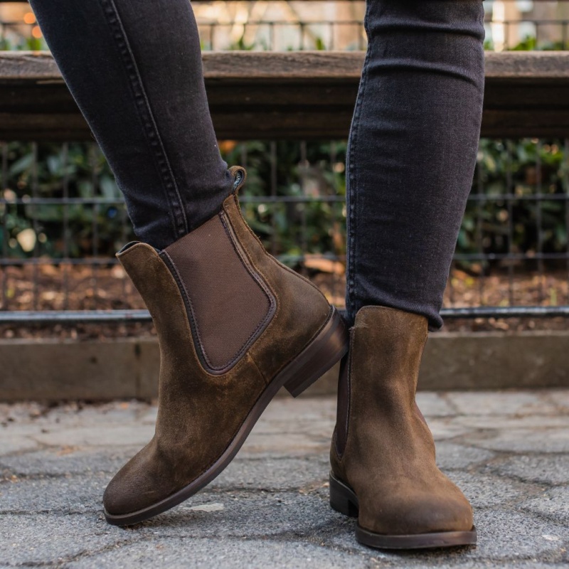 Thursday Boots Duchess Chelsea Stiefel Damen Dunkelolivgrün | Österreich-06927DXPM