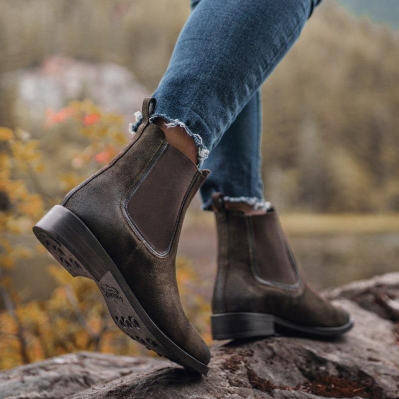 Thursday Boots Duchess Chelsea Stiefel Damen Dunkelolivgrün | Österreich-06927DXPM