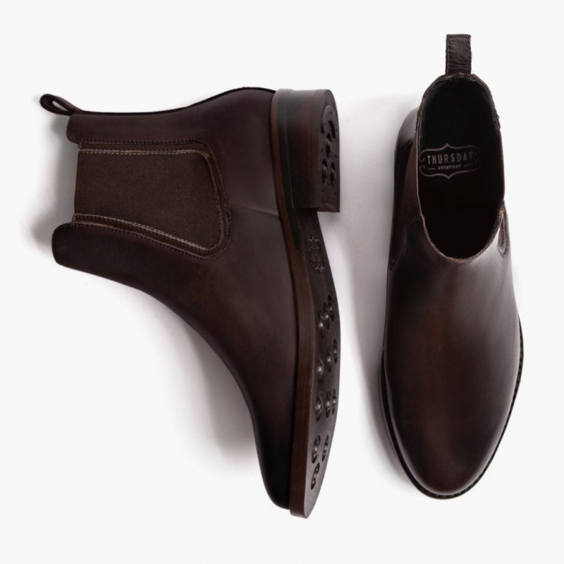 Thursday Boots Duchess Chelsea Stiefel Damen Dunkelbraun | Österreich-89076BWJX