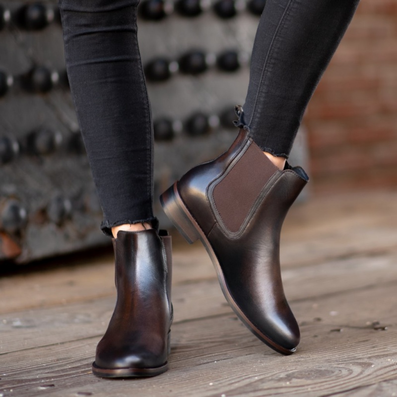 Thursday Boots Duchess Chelsea Stiefel Damen Dunkelbraun | Österreich-89076BWJX