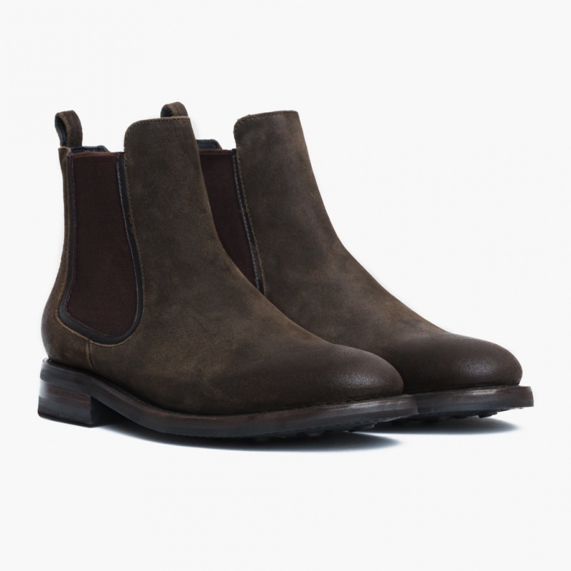 Thursday Boots Duke Chelsea Stiefel Herren Dunkelolivgrün | Österreich-74158XMYK