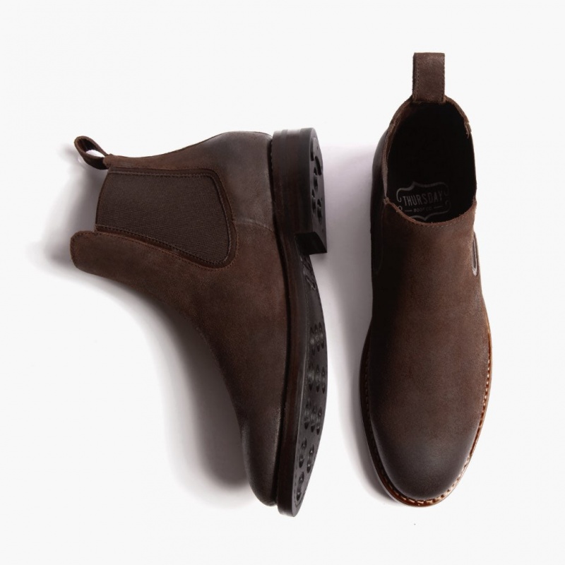 Thursday Boots Duke Chelsea Stiefel Herren Schokolade | Österreich-21874STDE