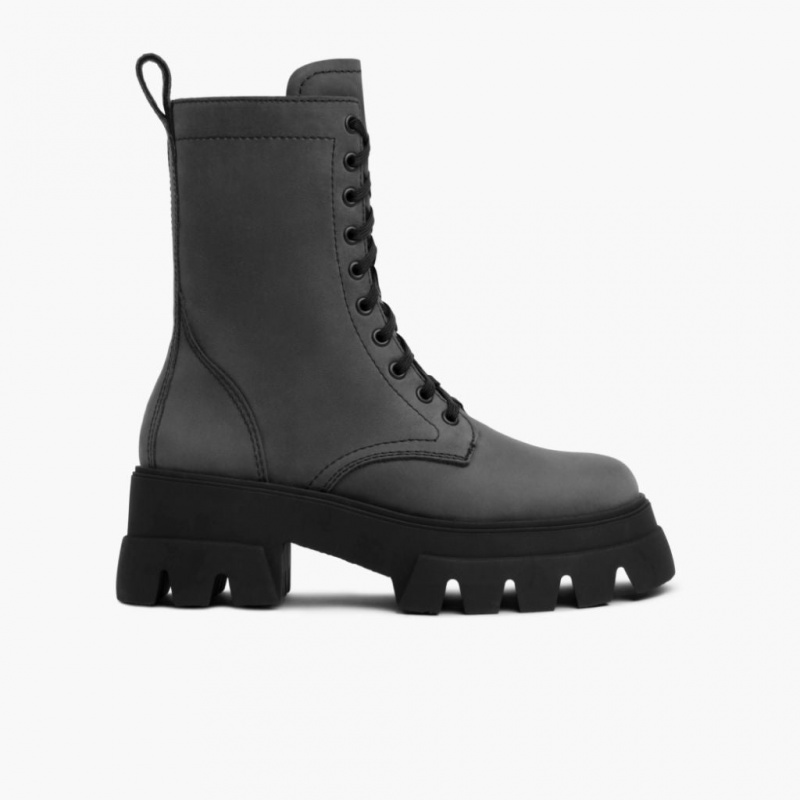 Thursday Boots Dynasty Combat Schnürstiefel Damen Grau | Österreich-39658LEIB