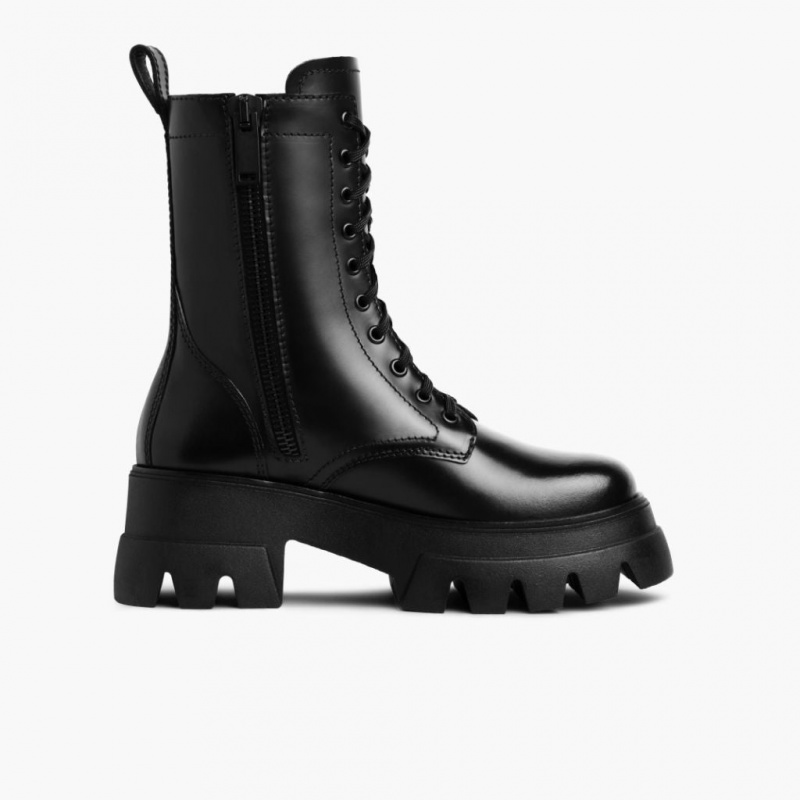 Thursday Boots Dynasty Combat Schnürstiefel Damen Schwarz | Österreich-67930GVFL