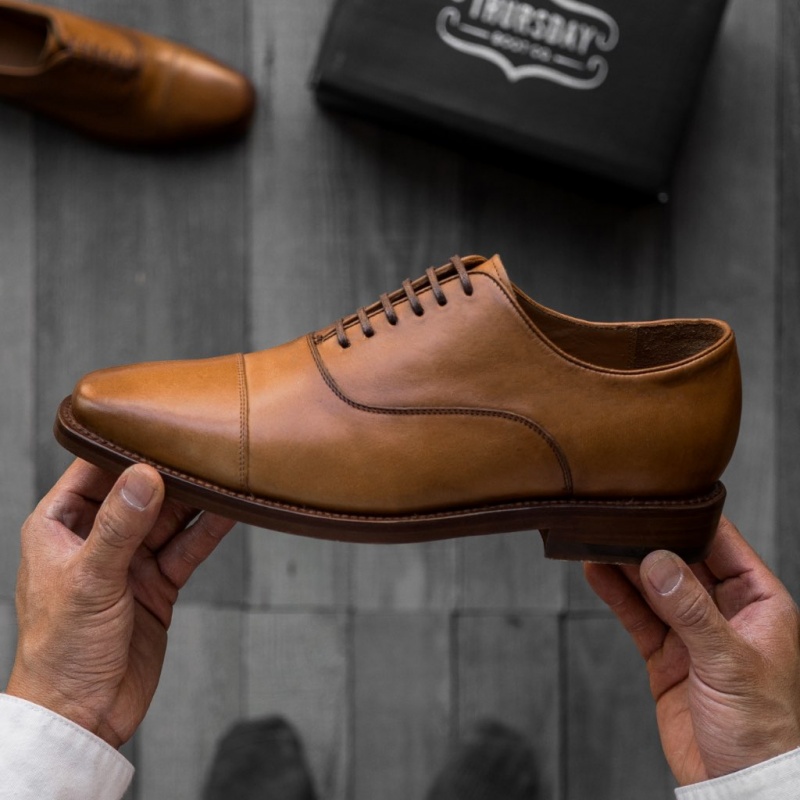 Thursday Boots Executive Cap Kappe Lederschuhe Herren Braun | Österreich-62138YKWB