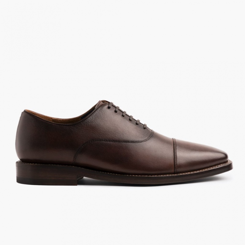Thursday Boots Executive Cap Kappe Lederschuhe Herren Dunkelbraun | Österreich-76583JQSL