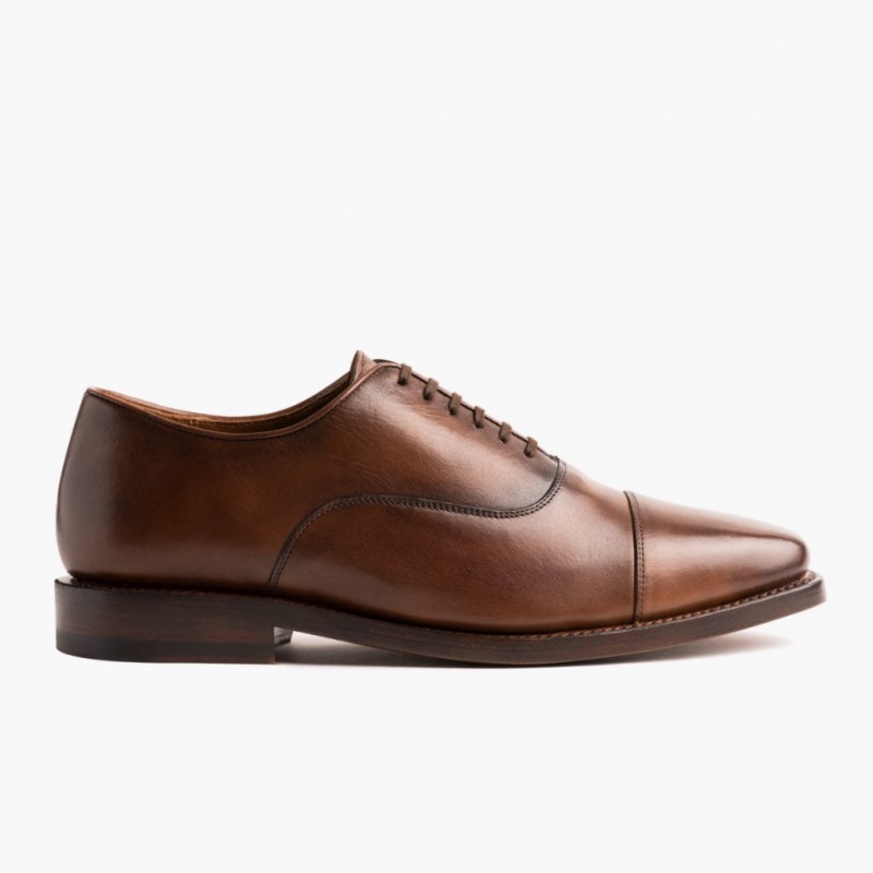 Thursday Boots Executive Cap Kappe Lederschuhe Herren Braun | Österreich-43907LFGS