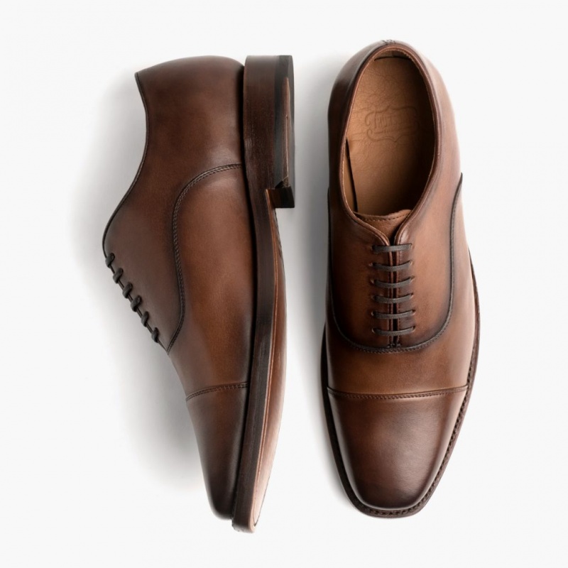 Thursday Boots Executive Cap Kappe Lederschuhe Herren Braun | Österreich-43907LFGS