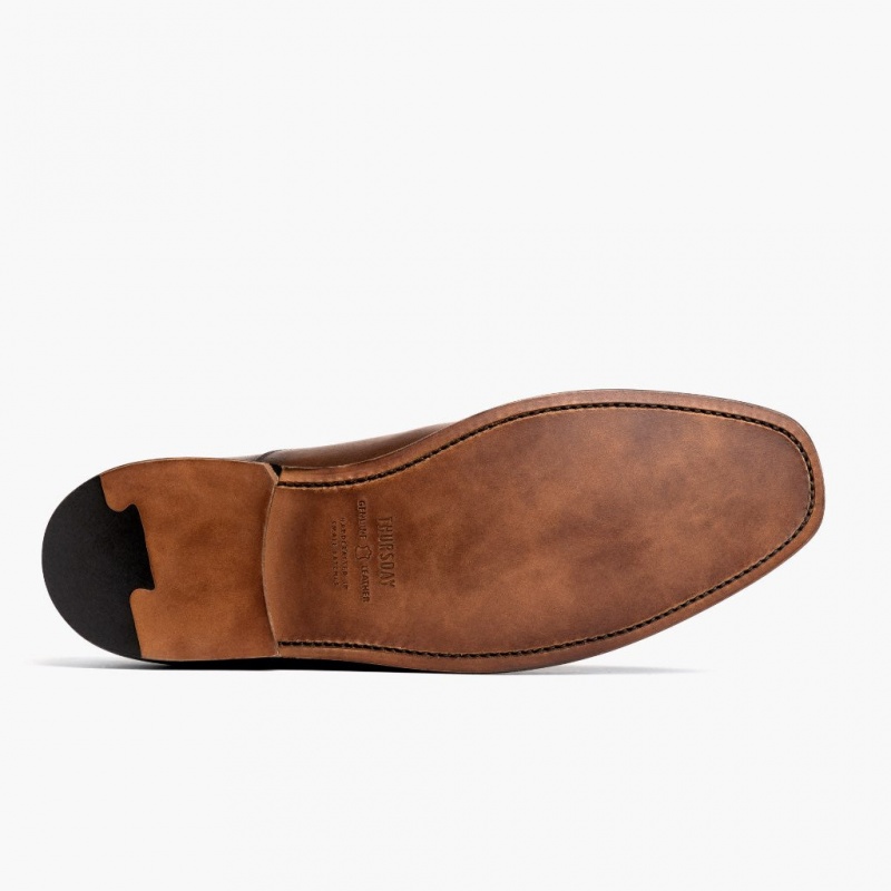 Thursday Boots Executive Cap Kappe Lederschuhe Herren Braun | Österreich-43907LFGS