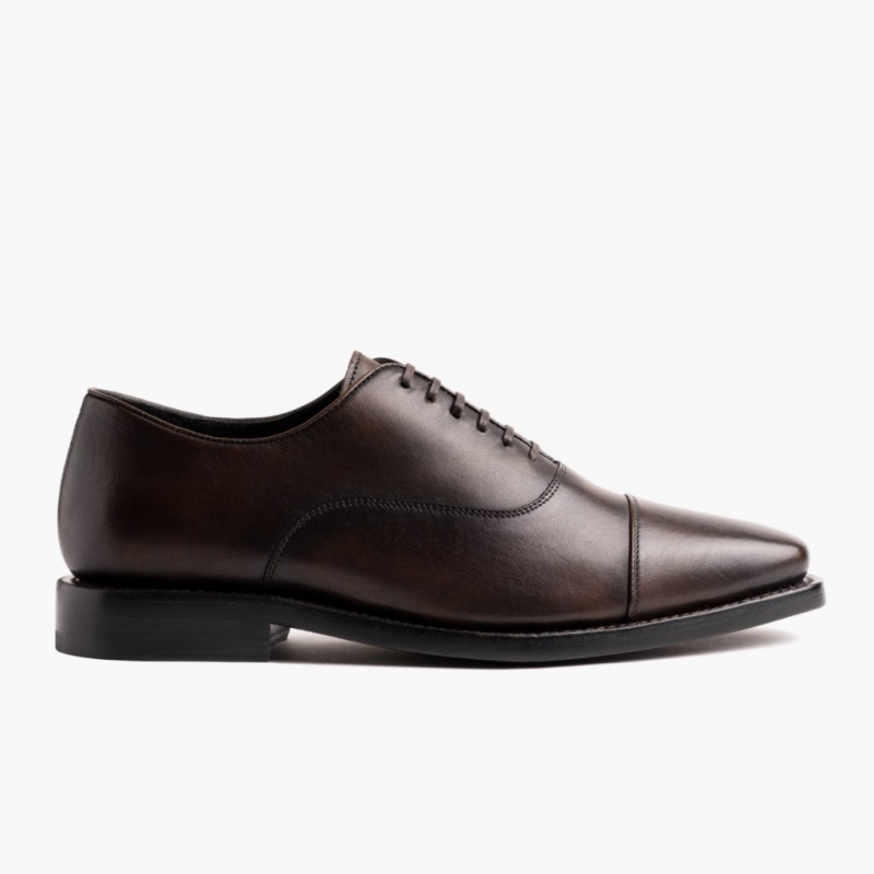 Thursday Boots Executive Cap Kappe Lederschuhe Herren Schwarz | Österreich-45768JBGV
