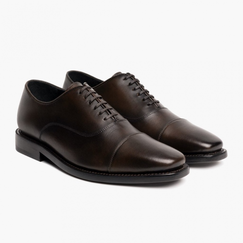 Thursday Boots Executive Cap Kappe Lederschuhe Herren Schwarz | Österreich-45768JBGV
