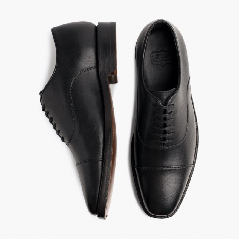 Thursday Boots Executive Cap Kappe Lederschuhe Herren Schwarz | Österreich-10682PZST