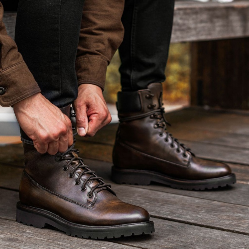 Thursday Boots Explorer Combat Schnürstiefel Herren Dunkelbraun | Österreich-52046NWGB