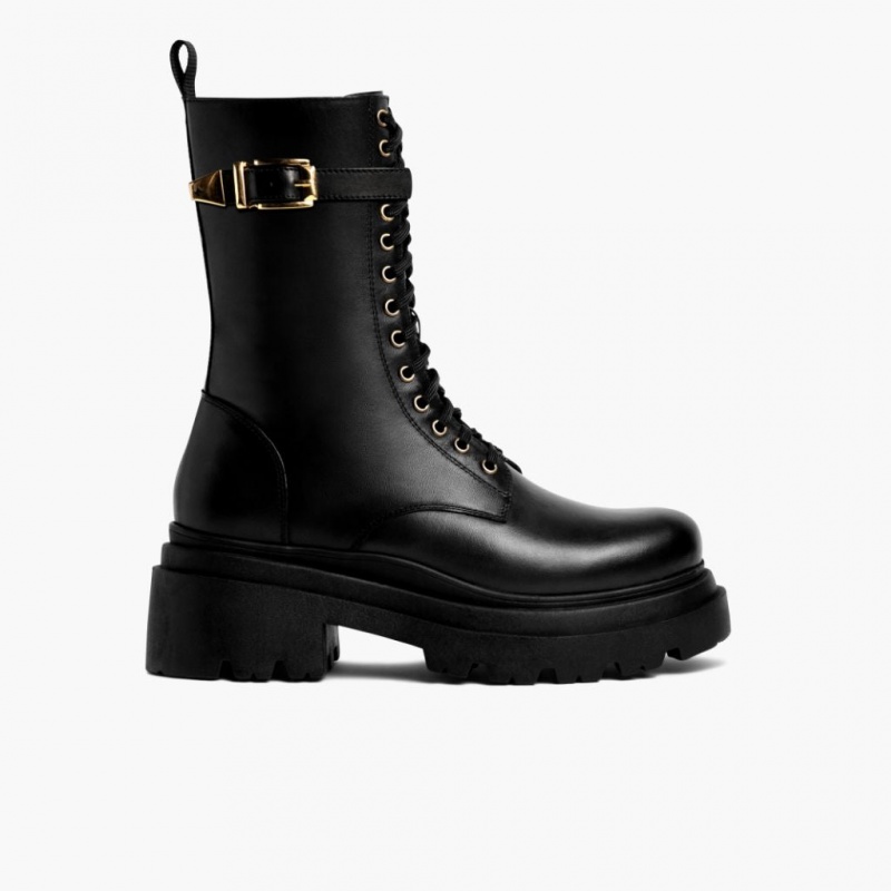 Thursday Boots Fatale High Heel Zip-Up Stiefeletten Damen Schwarz | Österreich-38269UXJC