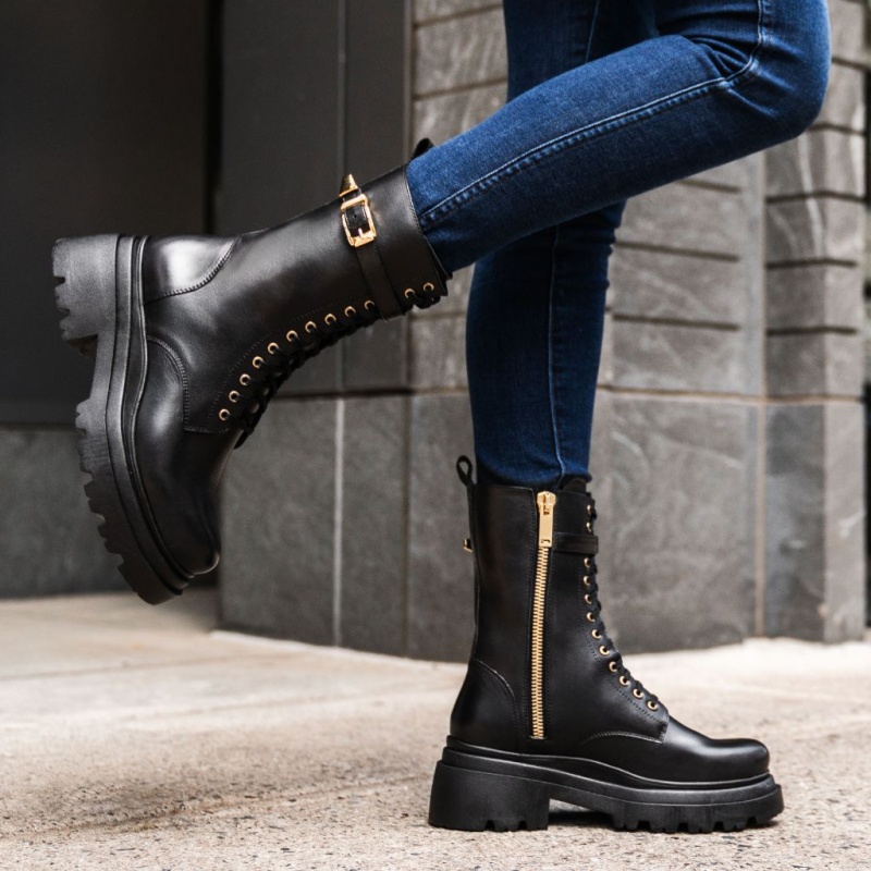 Thursday Boots Fatale High Heel Zip-Up Stiefeletten Damen Schwarz | Österreich-38269UXJC