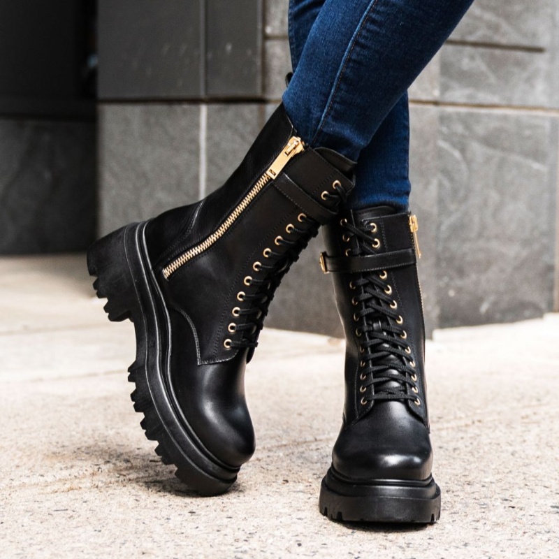 Thursday Boots Fatale High Heel Zip-Up Stiefeletten Damen Schwarz | Österreich-38269UXJC
