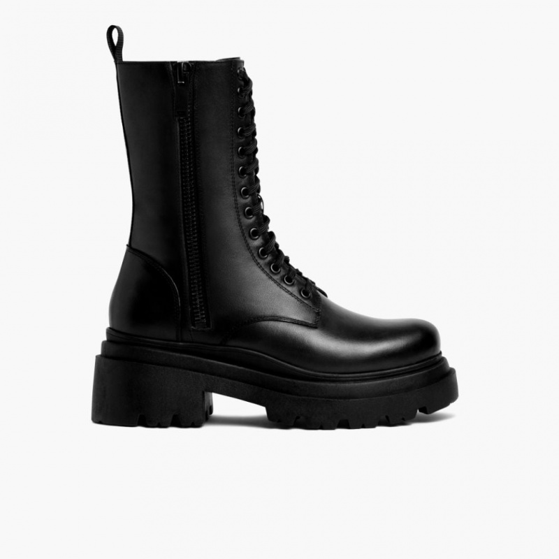 Thursday Boots Fatale High Heel Zip-Up Stiefeletten Damen Schwarz | Österreich-29635HRBC
