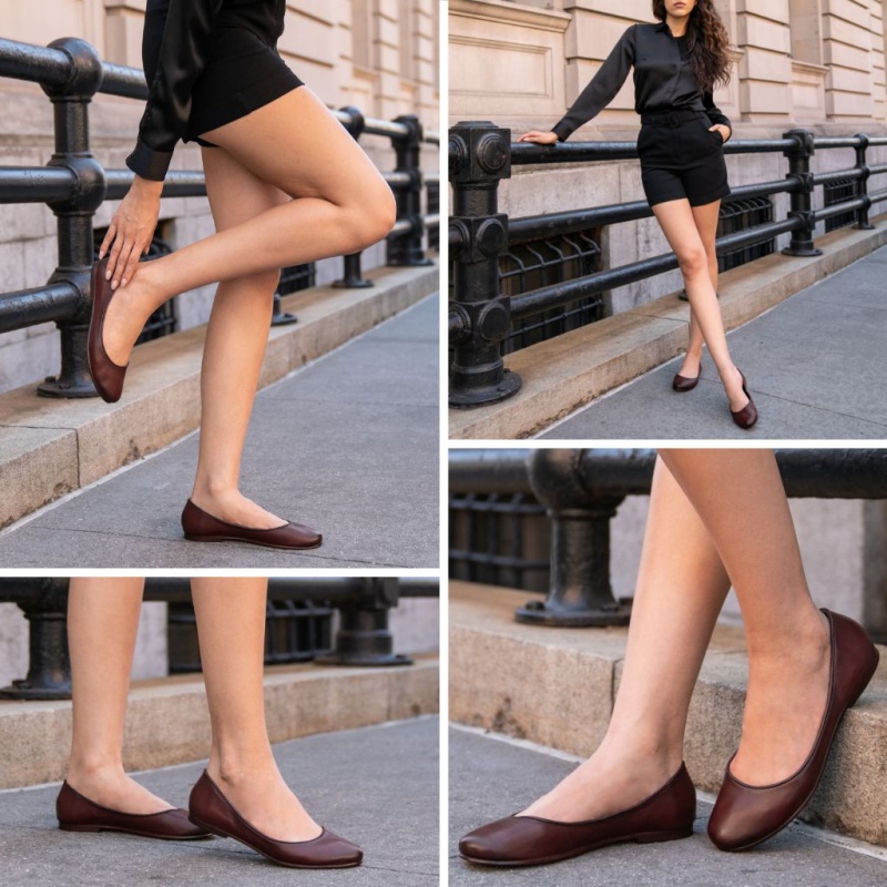Thursday Boots Feliz Ballerinas Damen Bordeaux | Österreich-62713SMFN