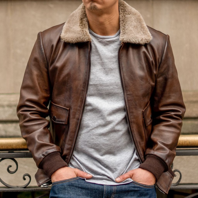 Thursday Boots Flight Jacken Herren Dunkelbraun | Österreich-62147WTZS
